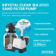 Intex 26645EG 2100 GPH Above Ground Pool Sand Filter Pump with Automatic Timer