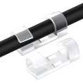 thumbnail image 1 of 60pcs Cable Clips, Storage Clips With Strong Self-adhesive Pads, Round Plastic Fixing Clips, Transparent, 1 of 5