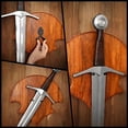 thumbnail image 3 of Mythrojan Sword Wall Mount Medieval Period Wooden Plaque, 11.75" x 11.75", 3 of 7