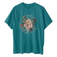 thumbnail image 3 of Birdeem T-Shirt Décontracté à Col Rond Imprimé pour Femmes Manches Courtes Amples Blouse, 3 of 9