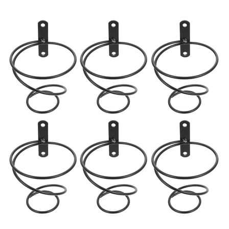 WHAMVOX 6pcs Wall Mounted Wine Bottle Holder Metal Red Wine Display Holder for Home