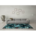thumbnail image 3 of Ahgly Company Indoor Rectangle Medallion Light Blue French Area Rugs, 2' x 5', 3 of 4