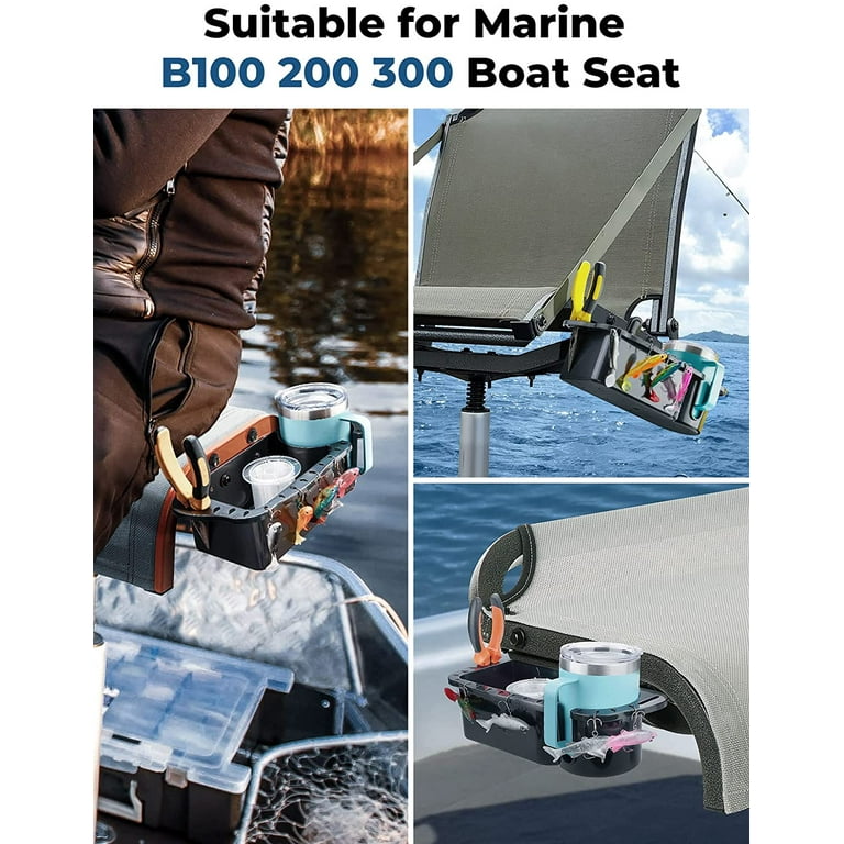  Goottan Boat Caddy Organizer, Marine Seat Cup Holder for B100  B200 B300, Boat Storage Organizer Universal Fit for Bass Kayak Pontoon Jon  Boat(Black) : Sports & Outdoors
