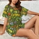 thumbnail image 4 of Balery Camping 1 Conjunto de Pijama para Mujer con Estampado, Dos Piezas de Manga Corta y Shorts, Ropa de Dormir Suave con Cuello Redondo y Bolsillos-3X-Large, 4 of 6