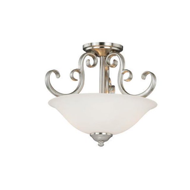 Vaxcel International C0102 Belleville 2L Semi-Flush Mount - Satin Nickel