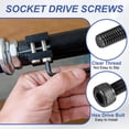 thumbnail image 3 of Uxcell 25 Pcs M5 x 35 mm Hex Socket Head Cap Screws Bolts 12.9 Grade Carbon Steel Socket Drive Screws Black Oxide Full Threads, 3 of 7