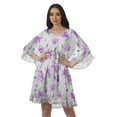 thumbnail image 1 of Moomaya Robe d'Été pour Femmes, Grande Taille, Kimono Aguichant Imprimé, Mini-Robe, 1 of 6
