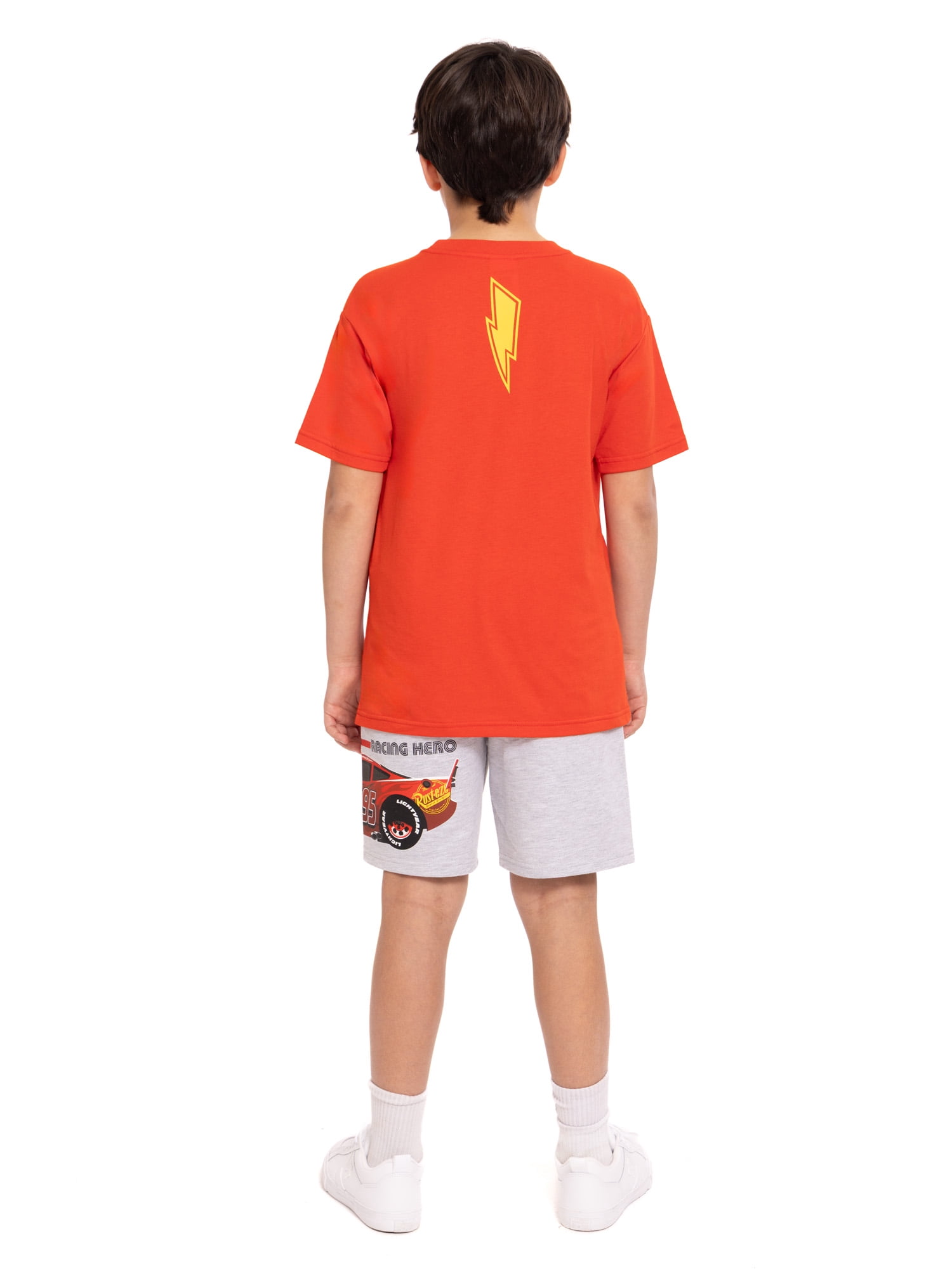 Disney Pixar Cars Lightning McQueen Boys Graphic Tee and Short Set, 2 Piece, Sizes 4-16