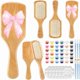 thumbnail image 1 of wonima11 6 Set DIY Wooden Hairbrush Painting Kits Make Your Own Hair Brush Girls Hand-Painted Hairbrush Night Party Supplies with Paint Brush and Palette for DIY Gift Party Crafts, 1 of 1