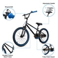 thumbnail image 3 of Hykolity Kids Bike 20 in BMX Children Bicycle for Boy Girl 6-12 Years Old Sport Bike Child Rider Height 48-62" with Coaster Brake Handlebar Black, 3 of 7