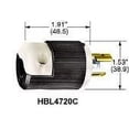 thumbnail image 2 of Locking Plug, L7-15P, 15 A, 277V AC, Single Phase, 2 Pole, Screw Terminals, Black, White, 2 of 2