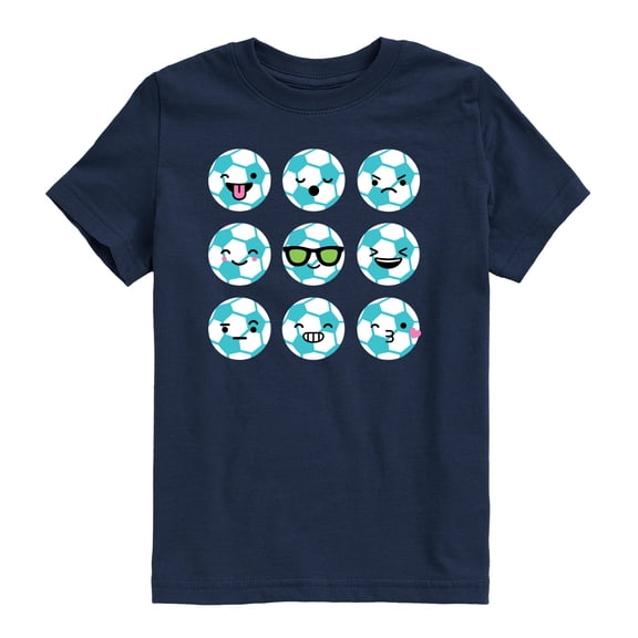 Instant Message - Soccer Emojis Toddler Short Sleeve Graphic T-Shirt