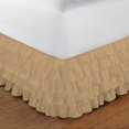 thumbnail image 2 of D.N.G. BEDDINGS 1 Piece Multi Ruffle Bed Skirt, 12 Inch Deep Pocket, 800 Thread Cotton 100% Egyptian Cotton, Twin XL Size (39" x 80") Inch, Solid Taupe, 2 of 2