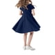 thumbnail image 3 of Odeerbi Vestido A-Line de Verano Para Niñas Vestido Con Cuello Peter Pan Acampanado Vestido de Columpio Color Sólido Manga Corta, 3 of 4