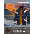 thumbnail image 3 of TACVASEN Men's Flannel Shirt Jacket Cotton Quilted Lined Button Down Plaid Shirt Jacket Winter Warm Heavyweight Coat, 3 of 7