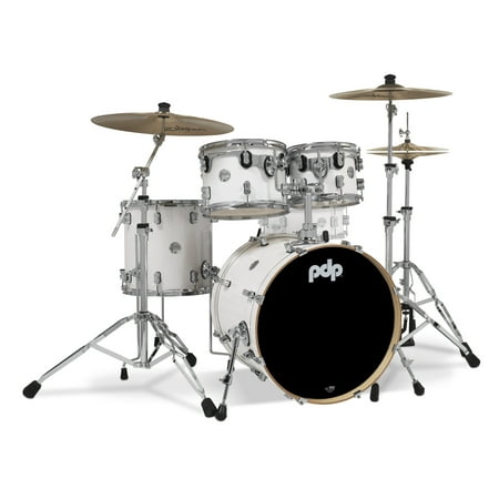 PDP PDCM20FNPW Concept Maple Drum Set, Pearlescent White - 4 Piece