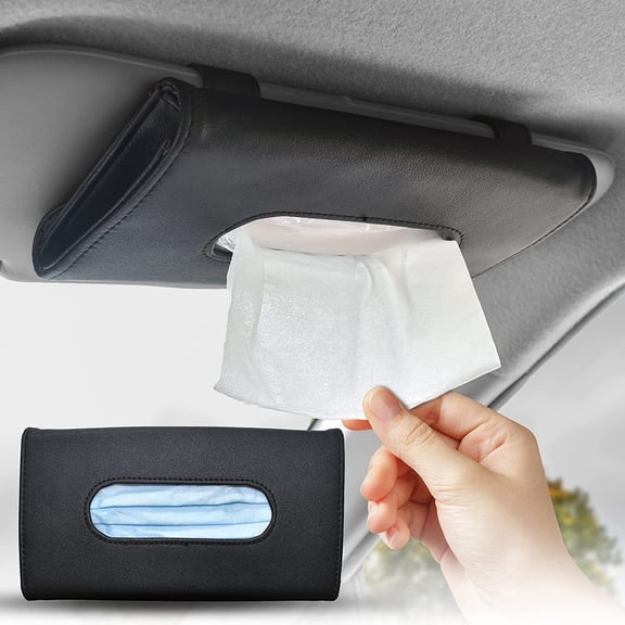 EcoNour Tissue and Mask Holder, Compact Car Accessory for Organizing Tissues and Masks, 9” x 5”