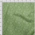 thumbnail image 4 of oneOone Rayon Green Fabric Jacobean Silhouette Flower Craft Projects Decor Fabric Printed By The Yard 56 Inch Wide, 4 of 4