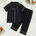 thumbnail image 2 of MEZZALL Toddler Boys Girls Short Sleeve Striped Tops Blouse T Shirt Pants Casual Outfits Sets Leisure, 5-6 Years, 2 of 5