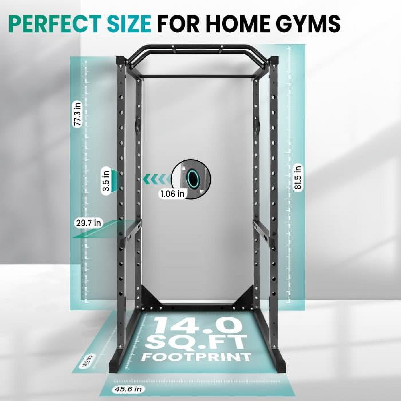 Commercial-Grade Power Cage 1200lbs, Reinforced Steel Welds, 14 Adjustable Slots for High-Volume Lifting, Gyms, Studios