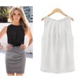 thumbnail image 4 of Jumpingount Nueva blusa informal sin mangas con cuello de gasa a la moda para mujer de verano Ropa interior Negro SG Jumpingount FS5367-04, 4 of 6