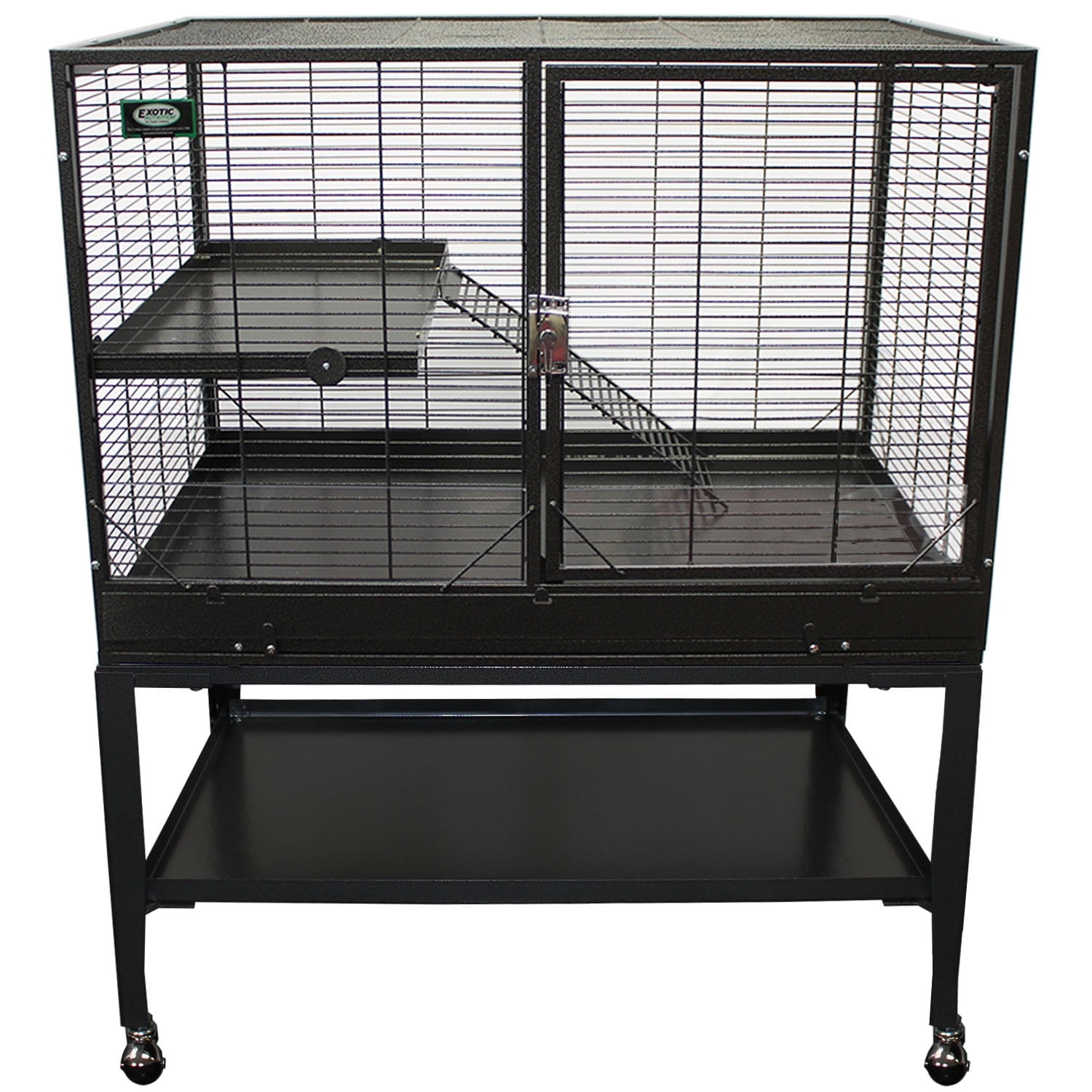 Exotic Nutrition Durable All-Metal Mansion Cage for Chinchillas, Rats, Ferrets, Degus (2-Level)…