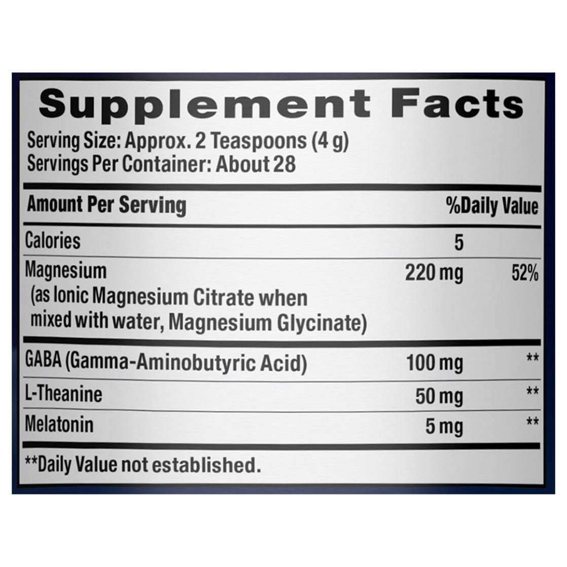 Nature's Vitality CALM Sleep Wildberry Magnesium Citrate Drink Mix 4 Oz