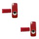 thumbnail image 4 of sweethay Dispensador de de TureClos, exprimidor automático, soporte de pared para cepillos de , estante de almacenamiento para baño rojo 2Conjunto, 4 of 6