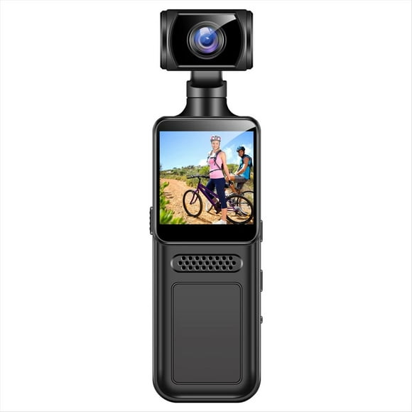 Cámara Digital Portátil 4G, Cámara de Bolsillo 2K con Movimiento, Rotación de 180 Grados, Grabadora de Conducción de Bicicletas, Cámara Corporal Sin Memoria.