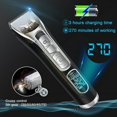 thumbnail image 3 of Hair Clipper for Men,4 in 1Cordless Electric Beard Trimmer, Body Mustache Nose Ear Facial Cutting Groomer USB Rechargeable & LED Display, 3 of 8