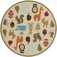 thumbnail image 1 of Momeni Rugs Lil Mo Whimsy Collection, Kids Themed Hand Carved & Tufted Area Rug, 5 x 7, Multicolor Animals on Ivory, 1 of 3