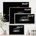 thumbnail image 4 of Designart 'Sexy Golden Metallized Woman Lips I' Modern Framed Canvas Wall Art Print, 4 of 5