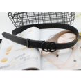 thumbnail image 4 of Double Ring Belt for Women, Faux Leather Jeans Belts with Golden Circle Buckle, 4 of 9