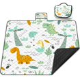 thumbnail image 1 of Manta de pícnic impermeable con diseño de dinosaurio Poedist, 203 x 203 cm, 1 of 8