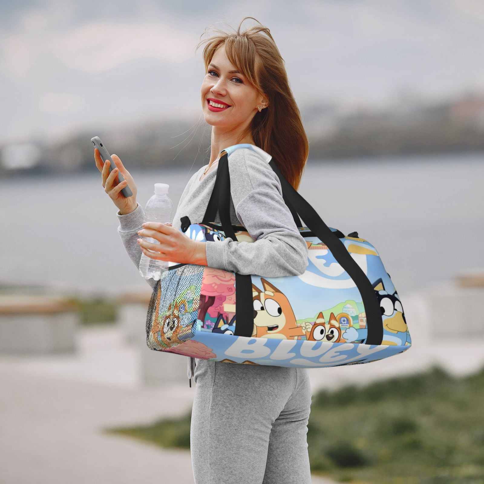 Netaao Bluey for Travel Duffle Bag,Weekender Carry On For Women, Travel Essentials Sport Gym Bag for Men