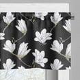 thumbnail image 3 of Ambesonne Magnolia Window Valance, Countryside Flowers, 54" X 18", Green Black and White, 3 of 5