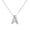 A, variant on Alphabet Initial Pendant Necklace in Silver, 3D Letter Design, Personalized Jewelry for Women, Great for Name Initials and Gifting