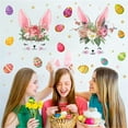 thumbnail image 2 of NSESSHome Easter Wall Stickers for Wall Decoration Easter Egg Bunny Flower Wall Decals Peel and Stick Easter Window Wall Clings Living Room Bedroom and Nursery Supplies Spring Rabbit Stickers, 2 of 6