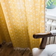 thumbnail image 4 of Cortinas terminadas con borlas geométricas amarillas, estilo ventana pequeña, cortinas de cocina, semiopacas, para ventana salediza, pieza única, 4 of 5
