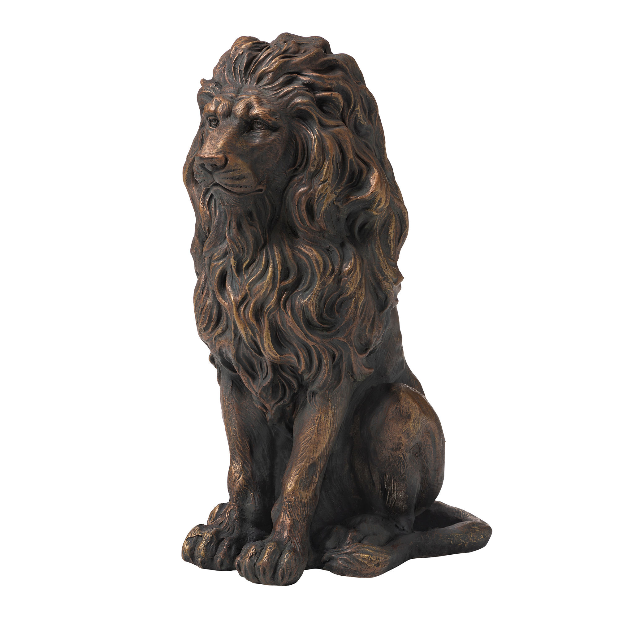 Glitzhome 20.75" Garden Statue Lion Figurine Outdoor Rustproof