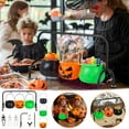 thumbnail image 2 of EUDIDV Pumpkin Bucket Candy Bucket Witches Cauldron Serving Bowls On Rack 3 Packs Halloween Candy Servers Decor Bowl For Indoor Outdoor Party Decorations, 2 of 7