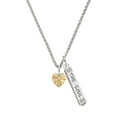 thumbnail image 1 of Delight Jewelry Goldtone Crystal Heart Silvertone Hope Anchors the Soul Bar Charm Necklace, 23", 1 of 4