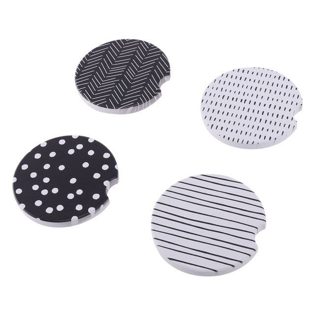HAMPPLIES 4Ud Posavasos De Cerámica Para Auto Con Aislamiento De Calor Y Estilo Moderno