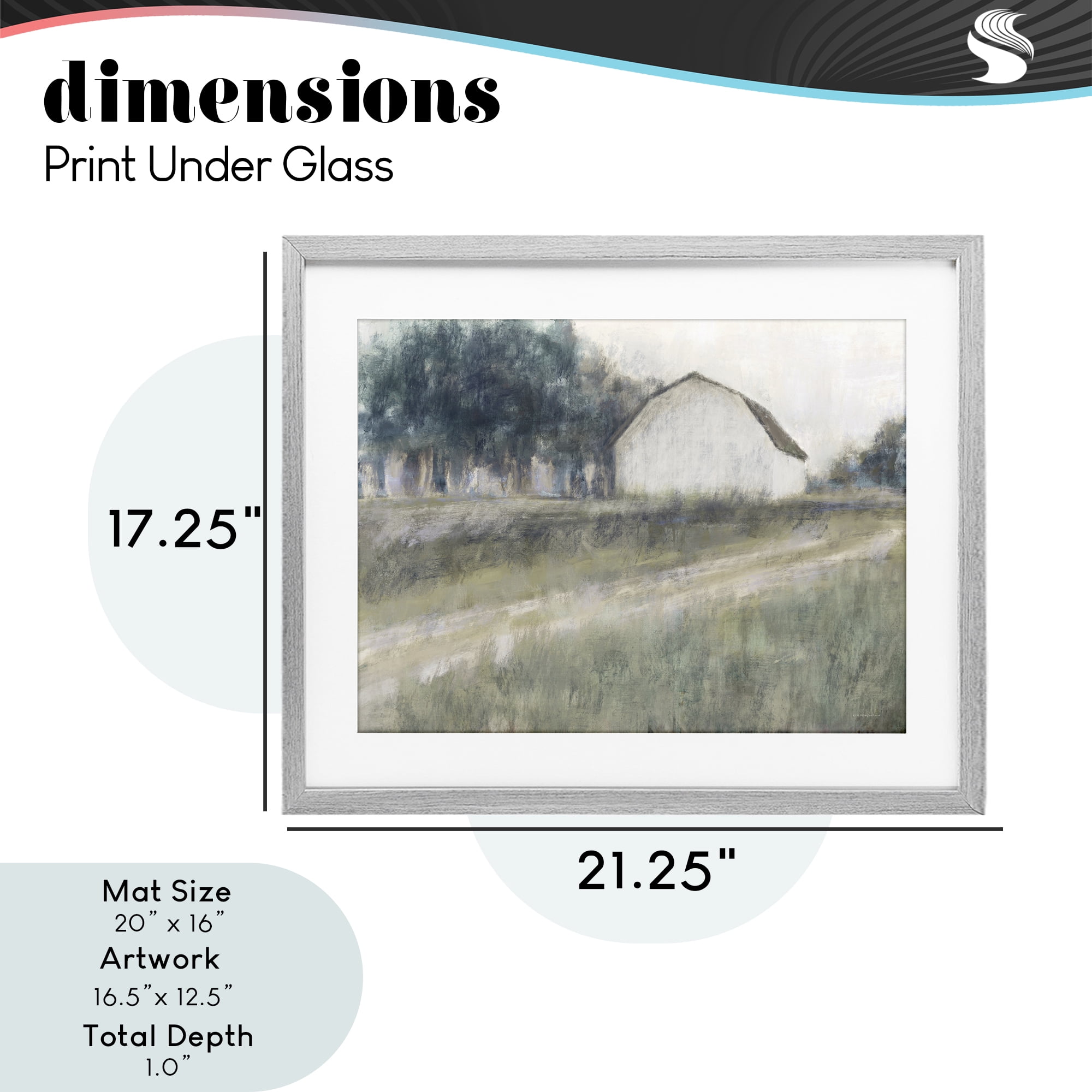 Stupell Industries Another Path Abstraction Gray Framed Print Under Glass, design by Kamdon Kreations