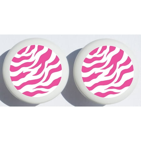 Just Pink Zebra Print Drawer Pulls Polka Dot Ceramic Cabinet