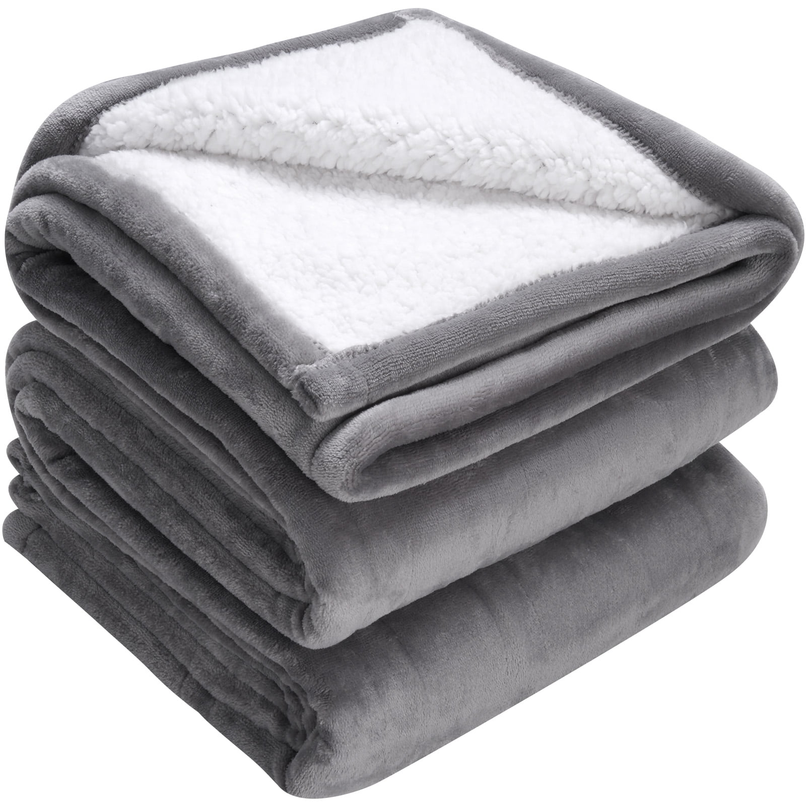 VEVOR 50" x 60" Electric Heated Throw Blanket, Flannel & Sherpa Throw Heating Blanket with 5 Heating Levels and 3hrs Timer Auto-Off, ETL Certification