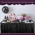 thumbnail image 6 of BlinkLLX 4 Pcs Plastic Table Skirt 29 Inches x 14 ft Disposable Table Skirt for Rectangle Tablecloth Wedding Shower Birthday Party Banquet(Black), 6 of 7