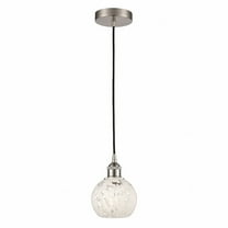 Innovations Lighting - White Mouchette - 1 Light Cord Hung Mini Pendant In