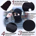 thumbnail image 3 of Winter Fullguard Beanie, Full Coverage Fleece Winter Hat with Face Cover for Men Women Warm Outdoor Knitted Hats, 3 of 8