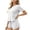 White, variant on BUIGTTKLOP Lounge Sets for Women Crewneck Short Sleeve Tops Drawstring High Waisted Shorts 2 Piece Outfits